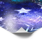 Ruimte-achtergrond met sterren foto afdruk (Hoek)