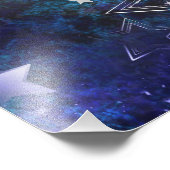 Ruimte-achtergrond met sterren foto afdruk (Hoek)