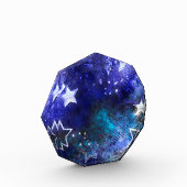 Ruimte-achtergrond met sterren fotoblokken (Links)