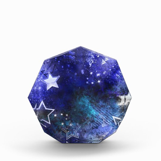 Ruimte-achtergrond met sterren fotoblokken (Voorkant)