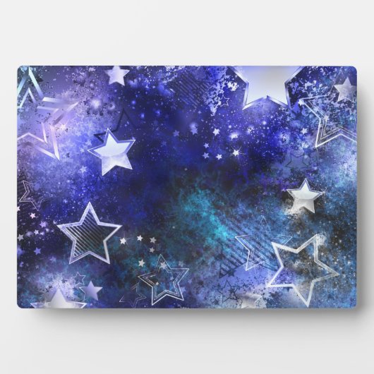 Ruimte-achtergrond met sterren fotoplaat (voorkant)