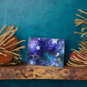 Ruimte-achtergrond met sterren fotoplaat (Zijkant)