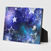 Ruimte-achtergrond met sterren fotoplaat (Zijkant)