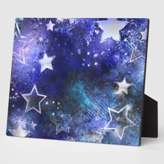 Ruimte-achtergrond met sterren fotoplaat (Zijkant)