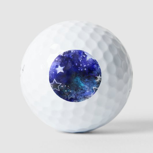 Ruimte-achtergrond met sterren golfballen (Voorkant)