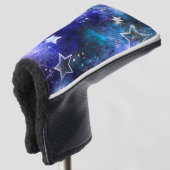Ruimte-achtergrond met sterren golfheadcover (3/4 voorkant)