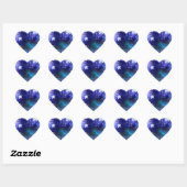 Ruimte-achtergrond met sterren hart sticker (Vel)