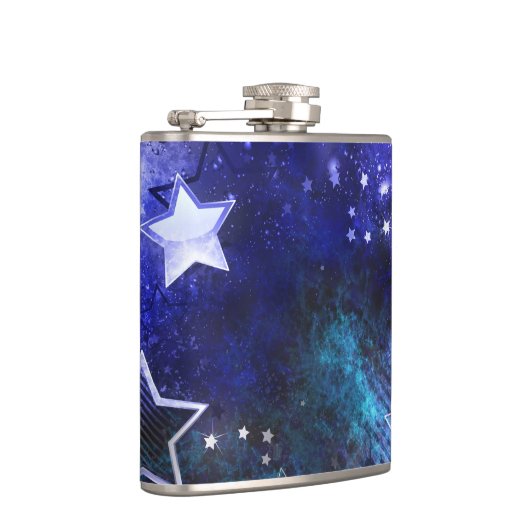 Ruimte-achtergrond met sterren heupfles (Rechts)