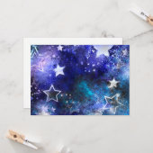 Ruimte-achtergrond met sterren kaart (Voorkant / Achterkant in situ)