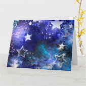 Ruimte-achtergrond met sterren kaart (Gele Bloem)