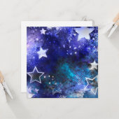 Ruimte-achtergrond met sterren kaart (Voorkant / Achterkant in situ)