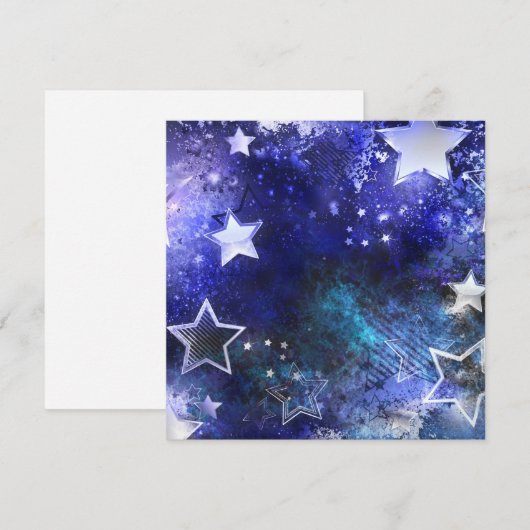 Ruimte-achtergrond met sterren kaart (Voorkant / Achterkant)