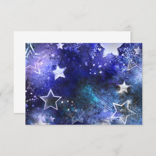 Ruimte-achtergrond met sterren kaart (Voorkant / Achterkant)