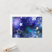 Ruimte-achtergrond met sterren kaart (Voorkant / Achterkant in situ)