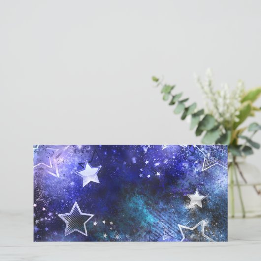 Ruimte-achtergrond met sterren kaart (Staand voorkant)