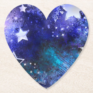 Ruimte-achtergrond met sterren kartonnen onderzetters