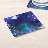 Ruimte-achtergrond met sterren kartonnen onderzetters (Schuin)