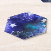 Ruimte-achtergrond met sterren kartonnen onderzetters (Schuin)