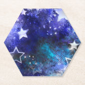 Ruimte-achtergrond met sterren kartonnen onderzetters (Voorkant)