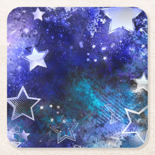 Ruimte-achtergrond met sterren kartonnen onderzetters