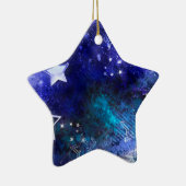 Ruimte-achtergrond met sterren keramisch ornament (Rechts)