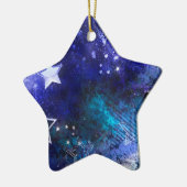 Ruimte-achtergrond met sterren keramisch ornament (Links)