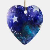 Ruimte-achtergrond met sterren keramisch ornament (Rechts)