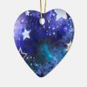 Ruimte-achtergrond met sterren keramisch ornament (Links)