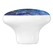 Ruimte-achtergrond met sterren keramische knop (Zijkant)