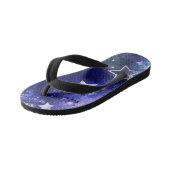 Ruimte-achtergrond met sterren kinder teenslippers (Schuin)