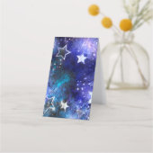 Ruimte-achtergrond met sterren klantenkaartje (Voorkant)
