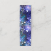 Ruimte-achtergrond met sterren klantenkaartje (Buitenkant ongevouwen)