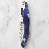 Ruimte-achtergrond met sterren kurkentrekker (Voorkant)