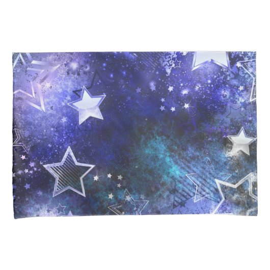 Ruimte-achtergrond met sterren kussensloop (Voorkant-Rechts)