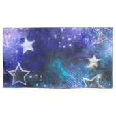 Ruimte-achtergrond met sterren kussensloop (Voorkant-Links)