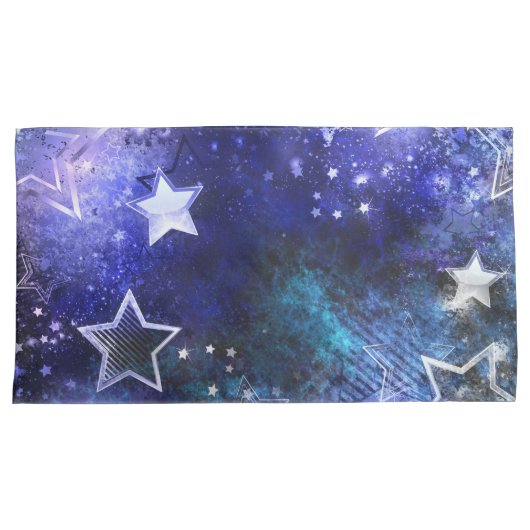 Ruimte-achtergrond met sterren kussensloop (Voorkant-Rechts)