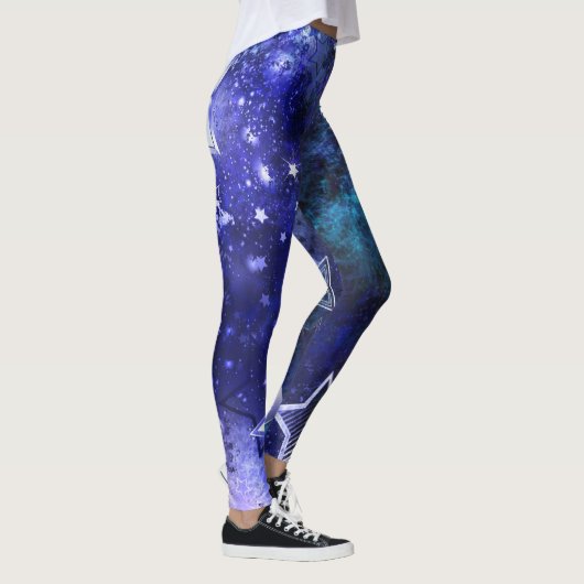 Ruimte-achtergrond met sterren leggings (Rechts)