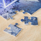 Ruimte-achtergrond met sterren legpuzzel (Zijkant)