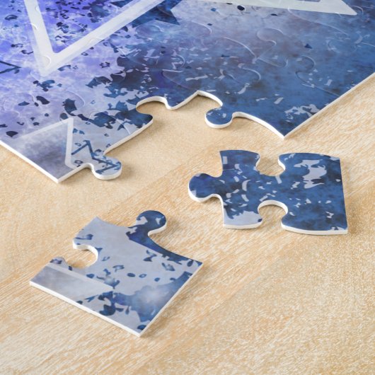 Ruimte-achtergrond met sterren legpuzzel (Zijkant)