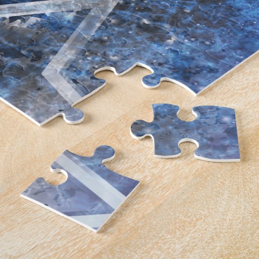 Ruimte-achtergrond met sterren legpuzzel (Zijkant)