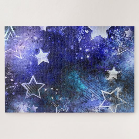 Ruimte-achtergrond met sterren legpuzzel (Horizontaal)