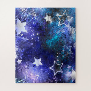 Ruimte-achtergrond met sterren legpuzzel