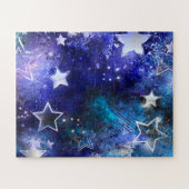 Ruimte-achtergrond met sterren legpuzzel (Horizontaal)