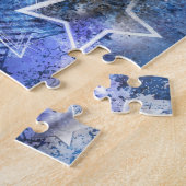 Ruimte-achtergrond met sterren legpuzzel (Zijkant)