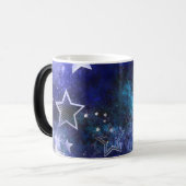 Ruimte-achtergrond met sterren magische mok (Voorkant links)