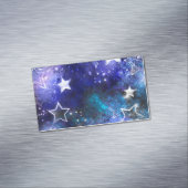 Ruimte-achtergrond met sterren magnetisch visitekaartje (Voorbeeld)