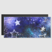 Ruimte-achtergrond met sterren magnetische uitnodiging (Voorkant / Achterkant)