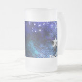 Ruimte-achtergrond met sterren matglas bierpul (Voorkant rechts)