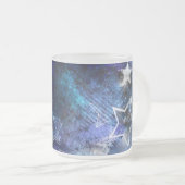 Ruimte-achtergrond met sterren matglas koffiemok (Voorkant rechts)