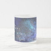 Ruimte-achtergrond met sterren matglas koffiemok (Center)
